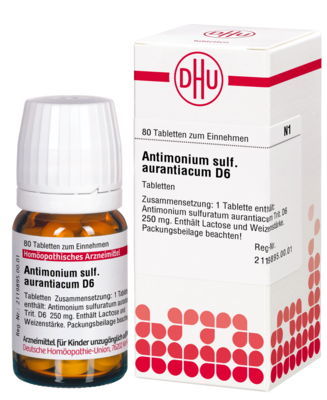 ANTIMONIUM SULFURATUM aurantiacum D 6 Tabletten