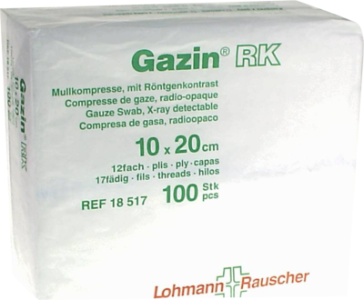 GAZIN Mullkomp.10x20 cm unsteril 12fach RK