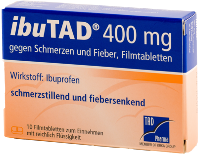 IBUTAD 400 mg gegen Schmerzen und Fieber Filmtabl.