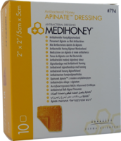 MEDIHONEY Apinate med.Honig Alginatverband 5x5 cm