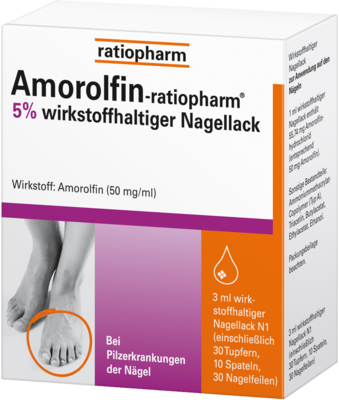 AMOROLFIN-ratiopharm 5% wirkstoffhalt.Nagellack