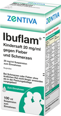 IBUFLAM Kindersaft 20mg/ml gegen Fieber u.Schmerz.