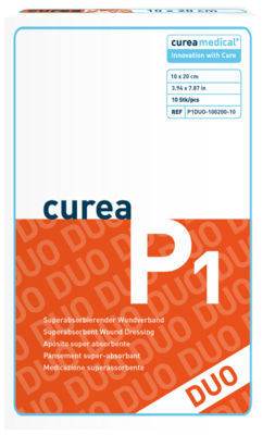 CUREA P1 duo superabsorb.Wundaufl.ste.10x20 cm