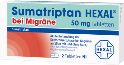 SUMATRIPTAN HEXAL bei Migräne 50 mg Tabletten